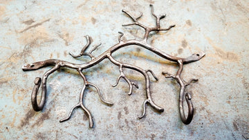 Open image in slideshow, Steel Branch with 2 Hooks