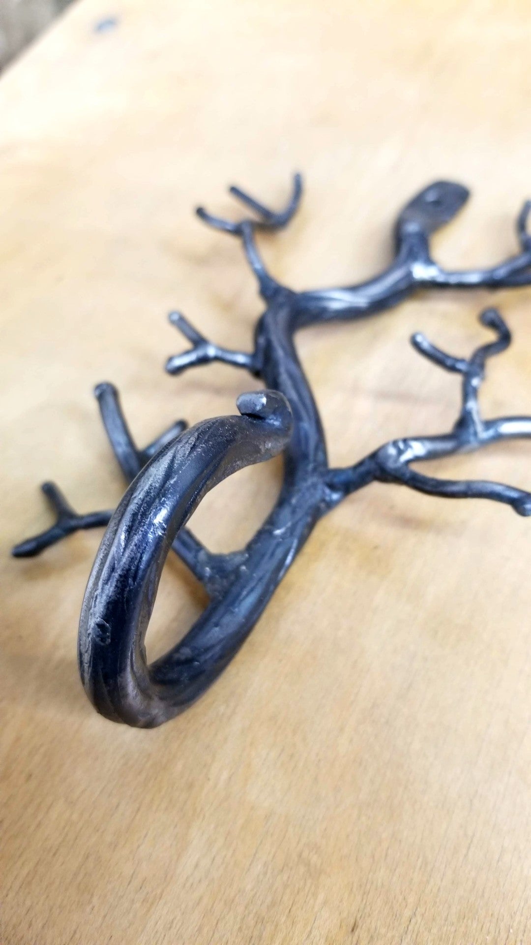 Hand-Forged Branch Wall Hook