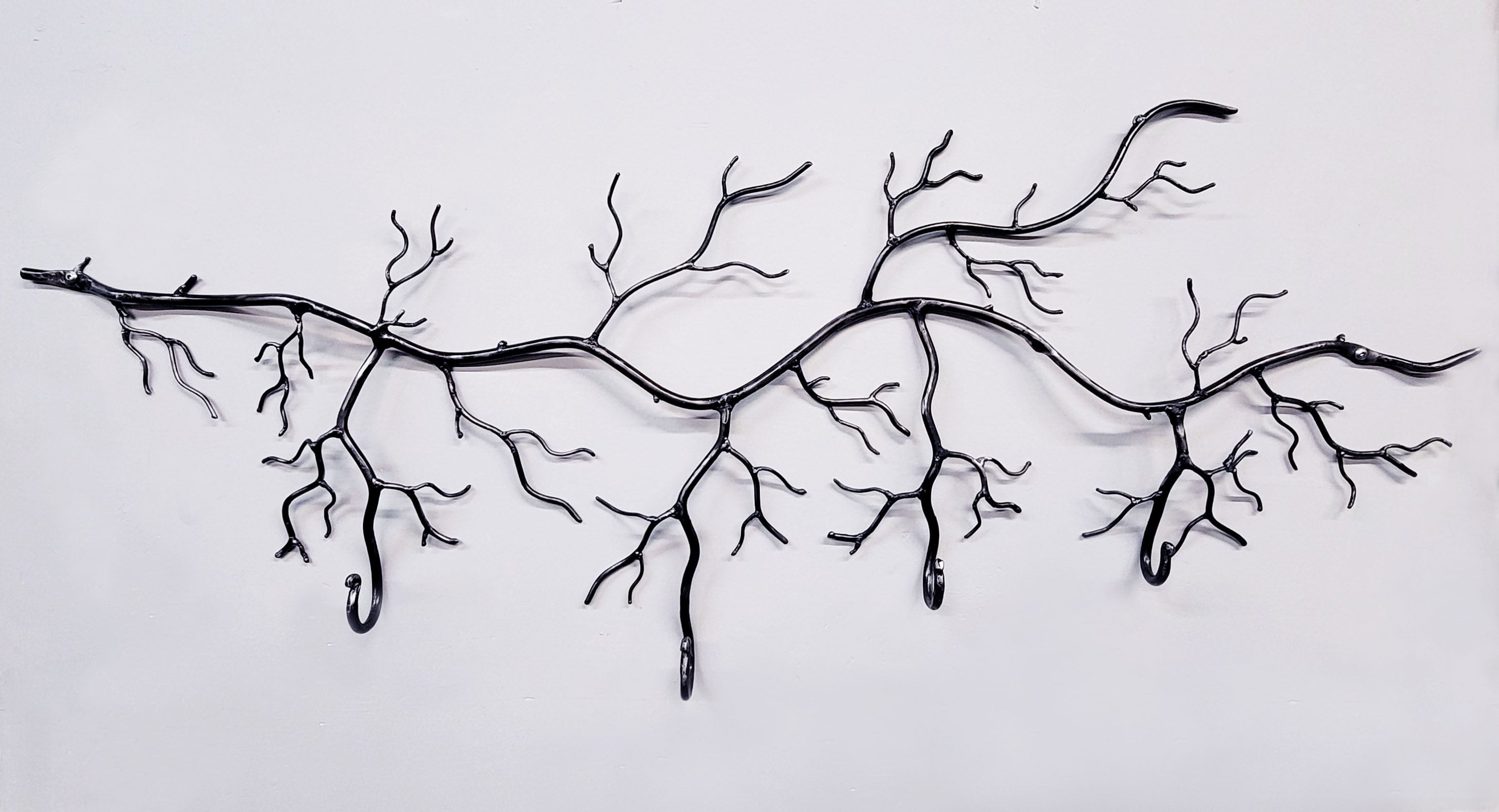 Large Tree Branch with 4 Hooks