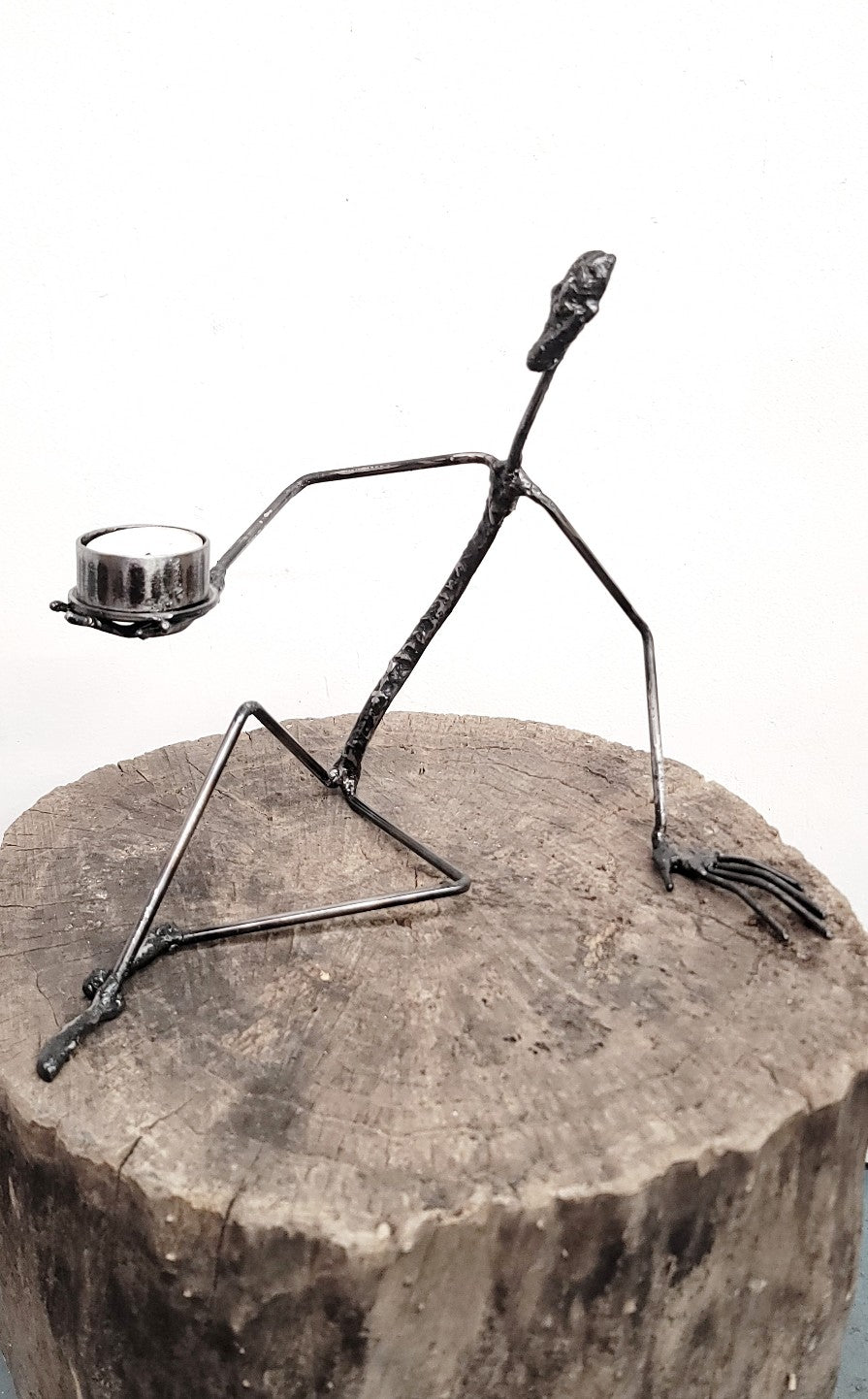 Candle Person Metal Art Sculpture