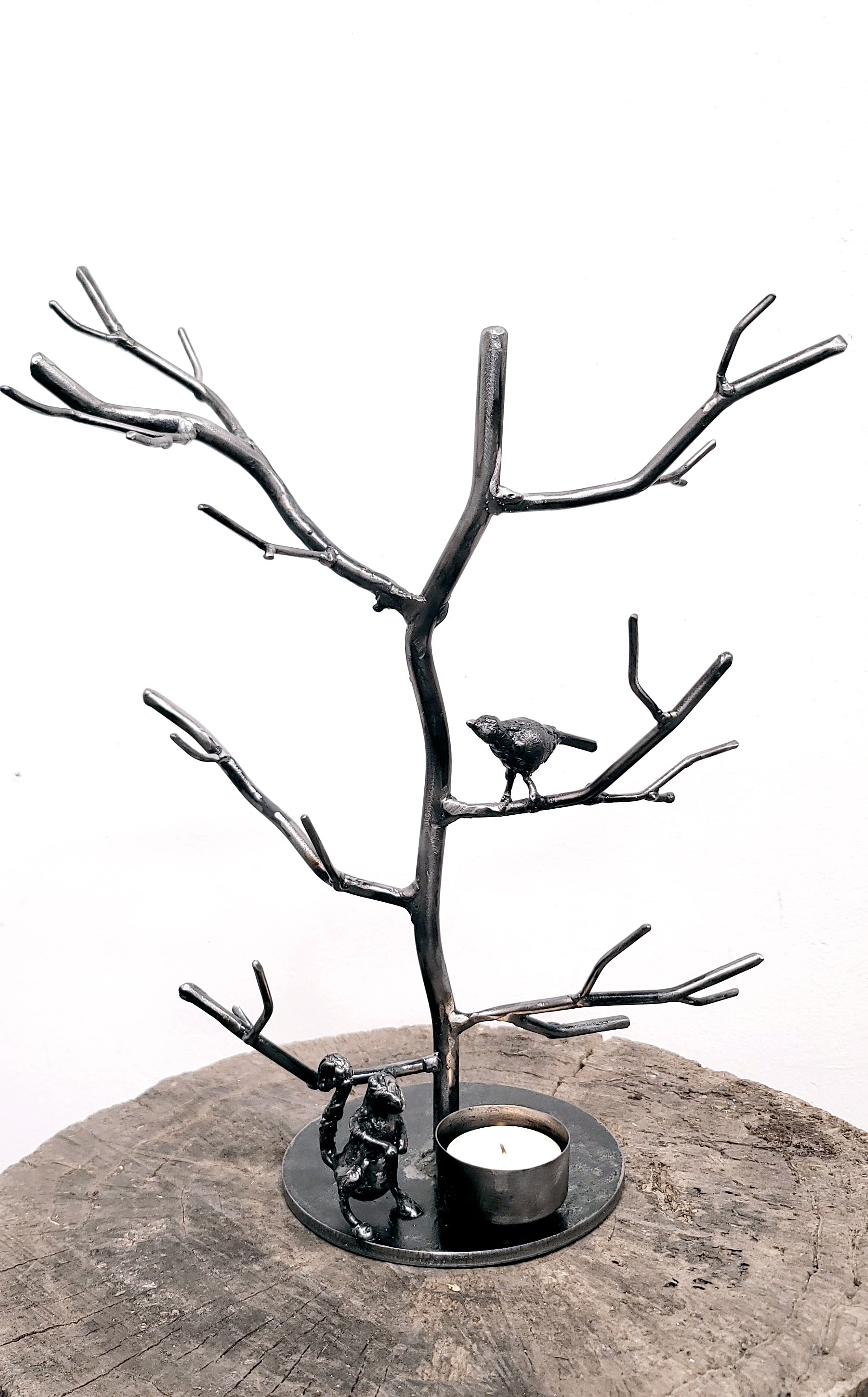 Tree with Bird and Squirrel candle holder