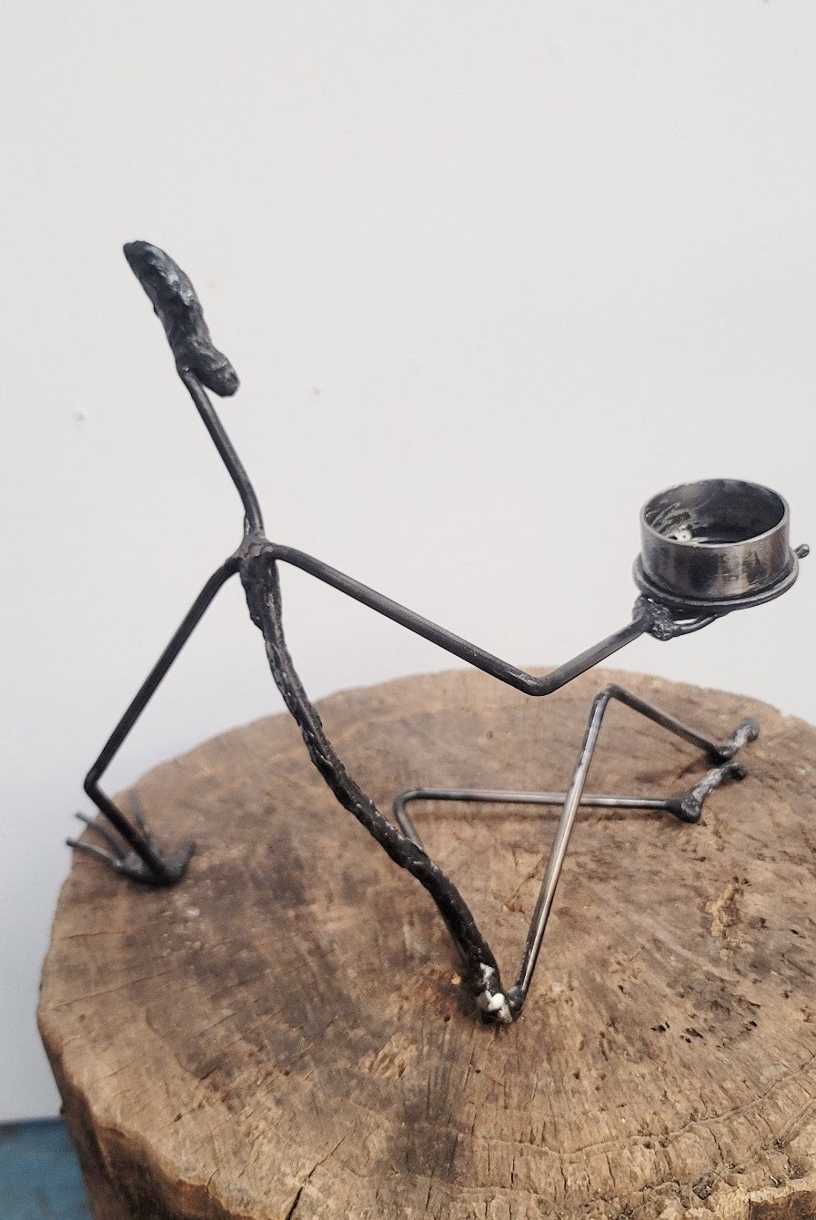 Candle Person Metal Art Sculpture